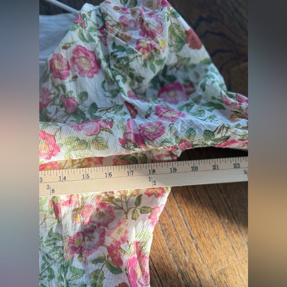 Bec & Bridge Le Follies Dress Floral Puff Sleeve Mini Camellia USA10/UK 14 1701 - Picture 8 of 11